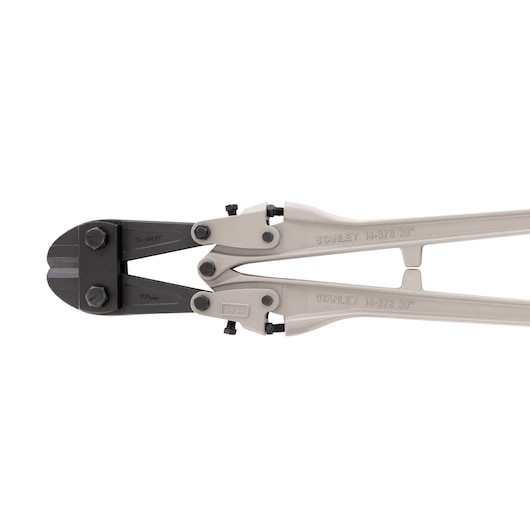 STANLEY 14-378 bolt cutter, metal tool, side view on white background.