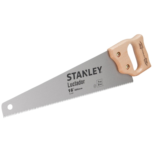 Stanley Wooden Handle Handsaw LUCTADOR HANDSAW 8 PTS 16INCH sideview