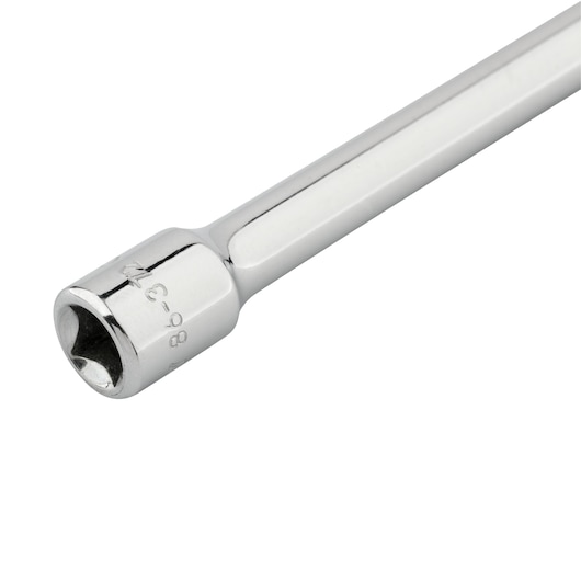 STANLEY 4-86-372 socket extension bar, chrome finish, close-up on white background.