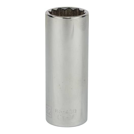 Soquete Estriado Longo Em Milímetros Encaixe 1/2” - 22mm
