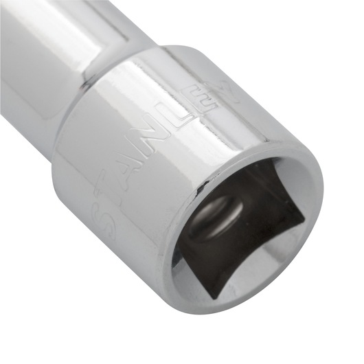 STANLEY 4-86-511 chrome socket tool close-up, photography on white background.