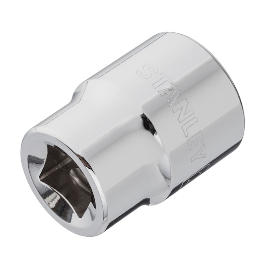 DRIVE SOCKET 1/2" 22mm STANLEY  white background ANGLE