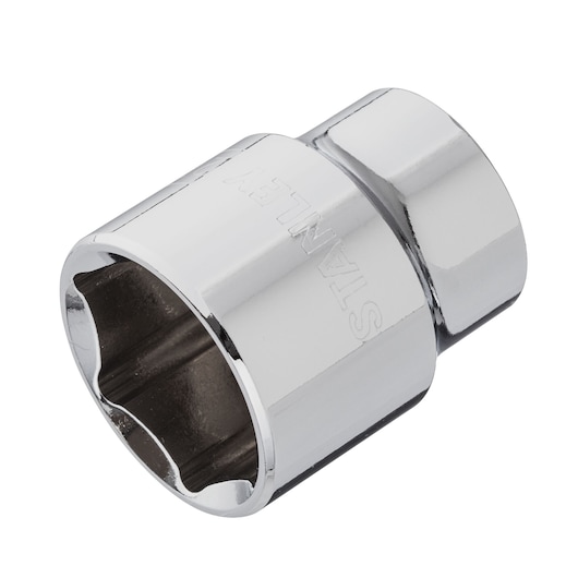 DRIVE SOCKET 1/2" 27mm STANLEY  white background ANGLE