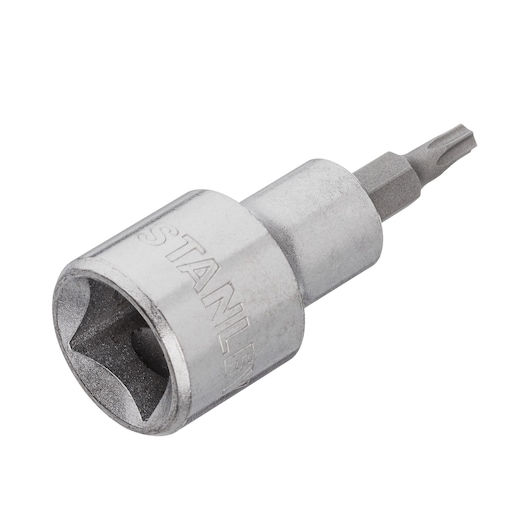 DRIVE SOCKET 1/2" T-21 STANLEY  white background ANGLE