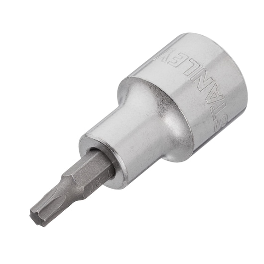 DRIVE SOCKET 1/2" T-27 STANLEY  white background ANGLE