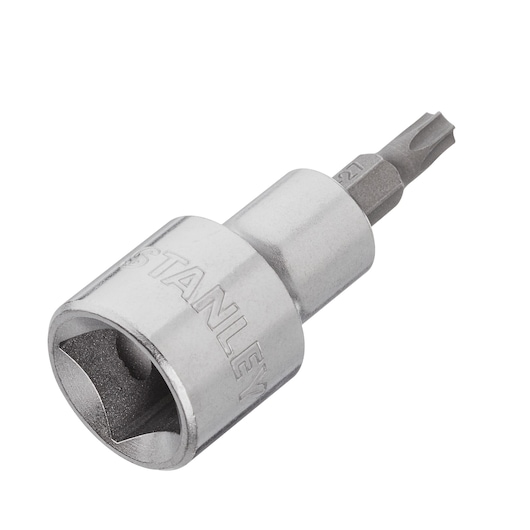 DRIVE SOCKET 1/2" T-27 STANLEY  white background ANGLE