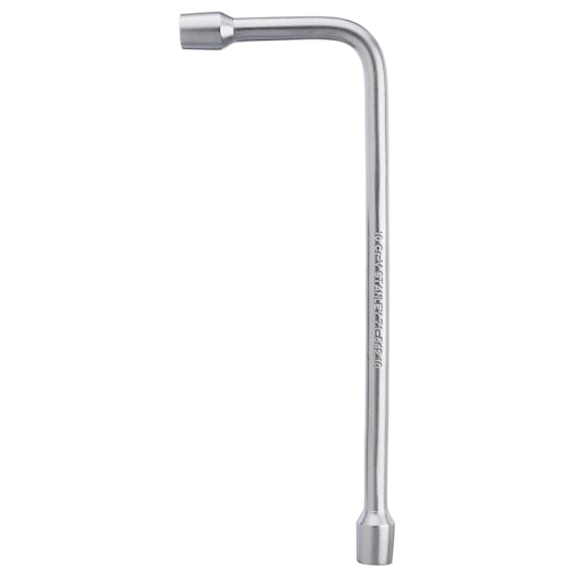 STANLEY 71-542 L-shaped box wrench, chrome finish, standard size, photography on white background.