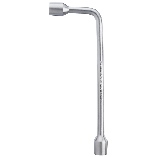 STANLEY 71-548 L-shaped chrome socket wrench, side angle on white background.