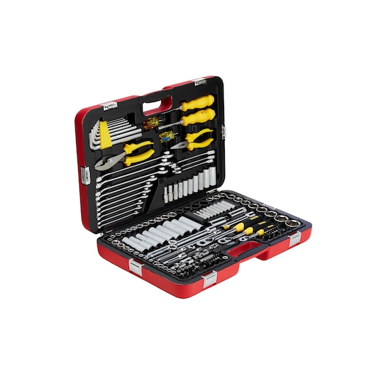 JOGO DE SOQUETES ENCAIXE MM e POL 1/4" - 3/8" - 1/2" C/ 152PÇS