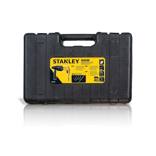 Photo of STANLEY drill kit case, SKUs SHR263K, SHR263KA, SHR263KA-BR, SHR263K-IN, SHR263KA-B2, SHR263KA-AR, SHR263KA-B3.