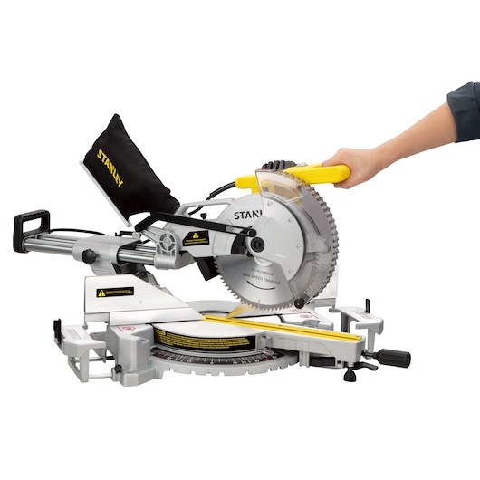 STANLEY MITER SAW WITH WHITE BACKGROUND