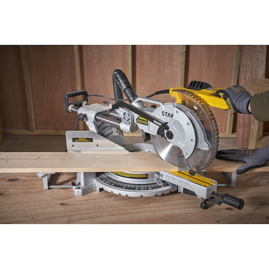 STANLEY MITER SAW IN USE