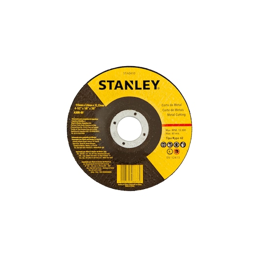 ABRASIVE DISC STANLEY  WHITE BACKGROUND FRONT
