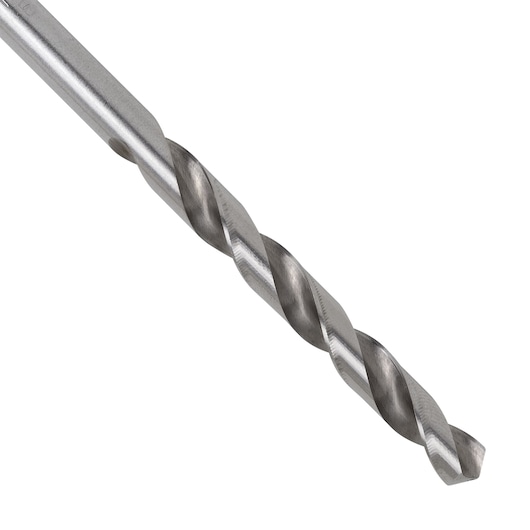 STANLEY STA50065C metal twist drill bit side angle on white background.