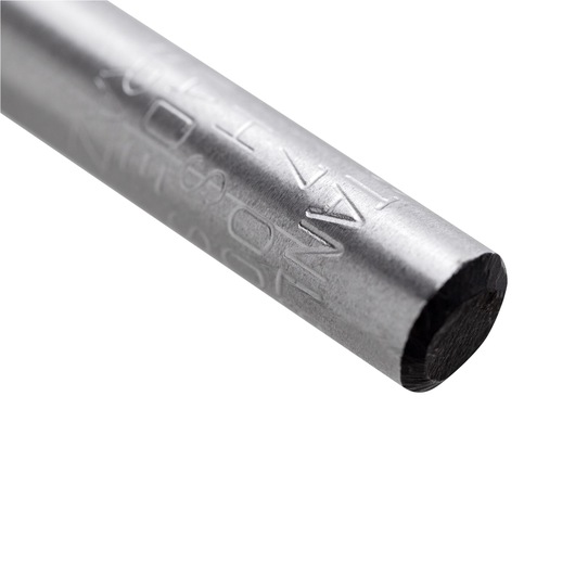 STANLEY STA50070B metal rod photography, close-up angle, engraved branding visible on silver surface.