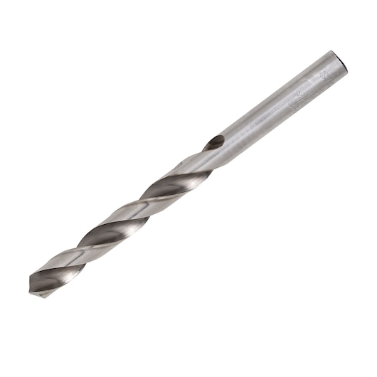 DRILL BIT ON WHITE BACKGROUND SIDE VIEW