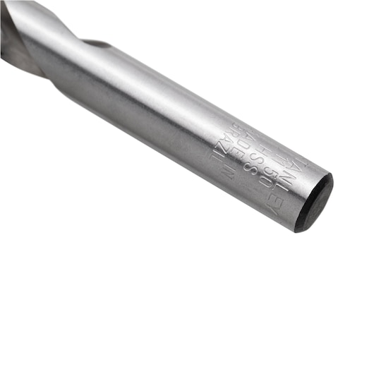 STANLEY STA50115B metal drill bit close-up on white background, engraved branding visible on shaft.