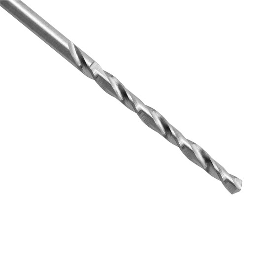 STANLEY STA50332B metal twist drill bit, side angle, silver finish, photography on white background.