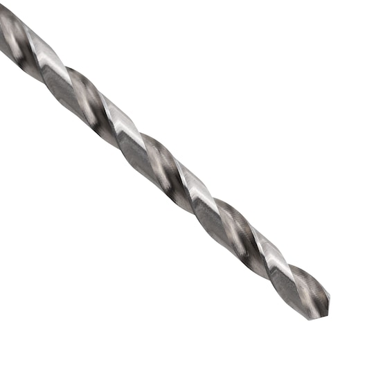 STANLEY STA50964B metal drill bit, close-up angled view, silver finish, photography on white background.