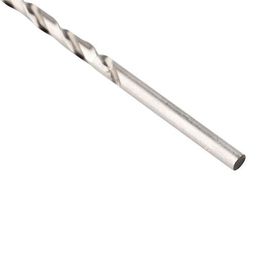STANLEY STA50964C metal drill bit, close-up angle, silver color, spiral fluted design on white background.