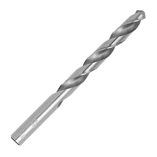 DRILL BIT ON WHITE BACKGROUND SIDE VIEW