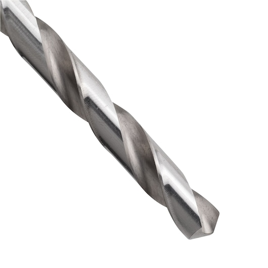 STANLEY STA52164B steel twist drill bit close-up on white background.