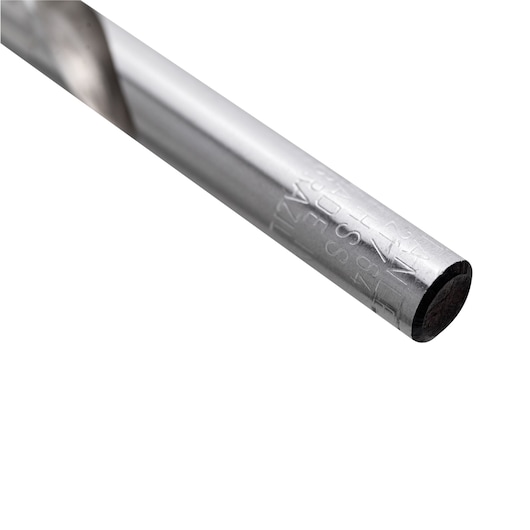 STANLEY STA52164B metal drill bit, close-up side angle, engraved markings, silver color.
