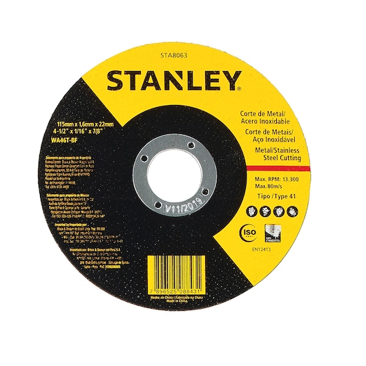 Disco De Corte Fino - Metal / Inox 4 1/2" X 1,6mm X 7/8"