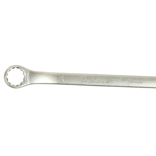 Photo of STANLEY STMT25147 box end wrench, silver finish, product view on white background