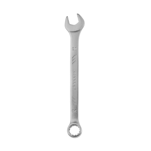 STANLEY STMT72817-8 combination wrench, silver, flat lay photo on white background.