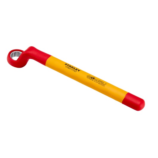 Stanley STMT77757-LA insulated box wrench, yellow and red, photography, angled on white background