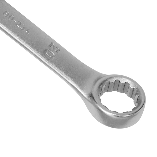 STANLEY STMT80234-840 box-end wrench, silver finish, close-up angle on white background.