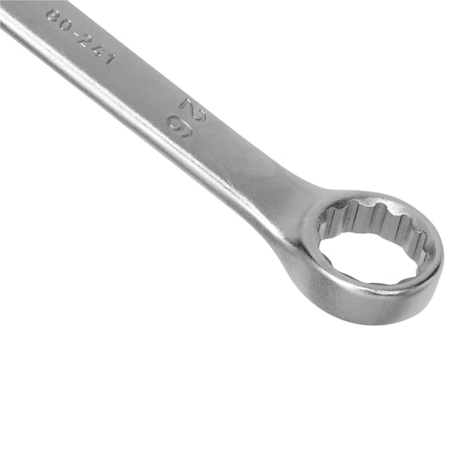 STANLEY STMT80241-840 box-end wrench, silver finish, close-up angle on white background