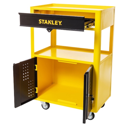 Workshop utilitary cart STANLEY white background ANGLE