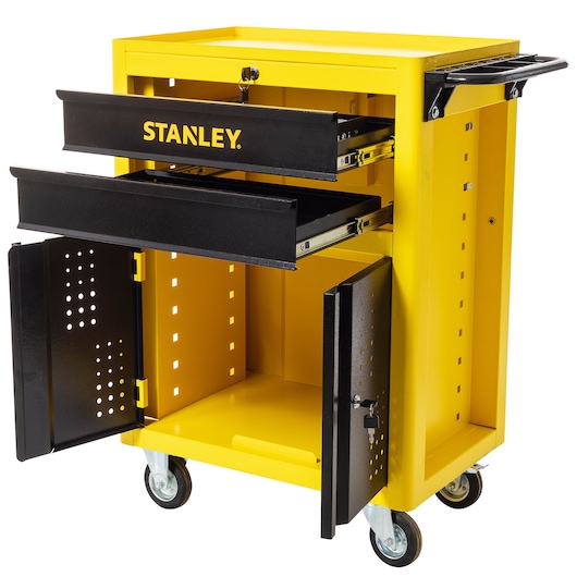 Metal roller cabinet (2 Drawers) STANLEY white background ANGLE