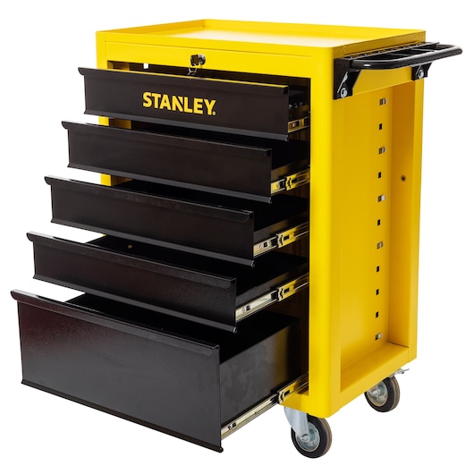 Metal roller cabinet (5 Drawers) STANLEY white background ANGLE